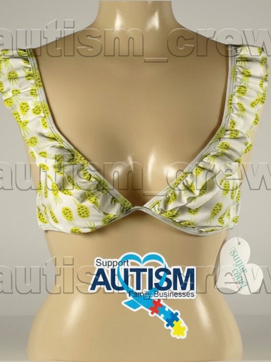 Sugar Coast Other - 2/$20 💥🆕 Sugar Coast White/Yellow Pineapple Swimsuit Bikini Top | Medium | 520